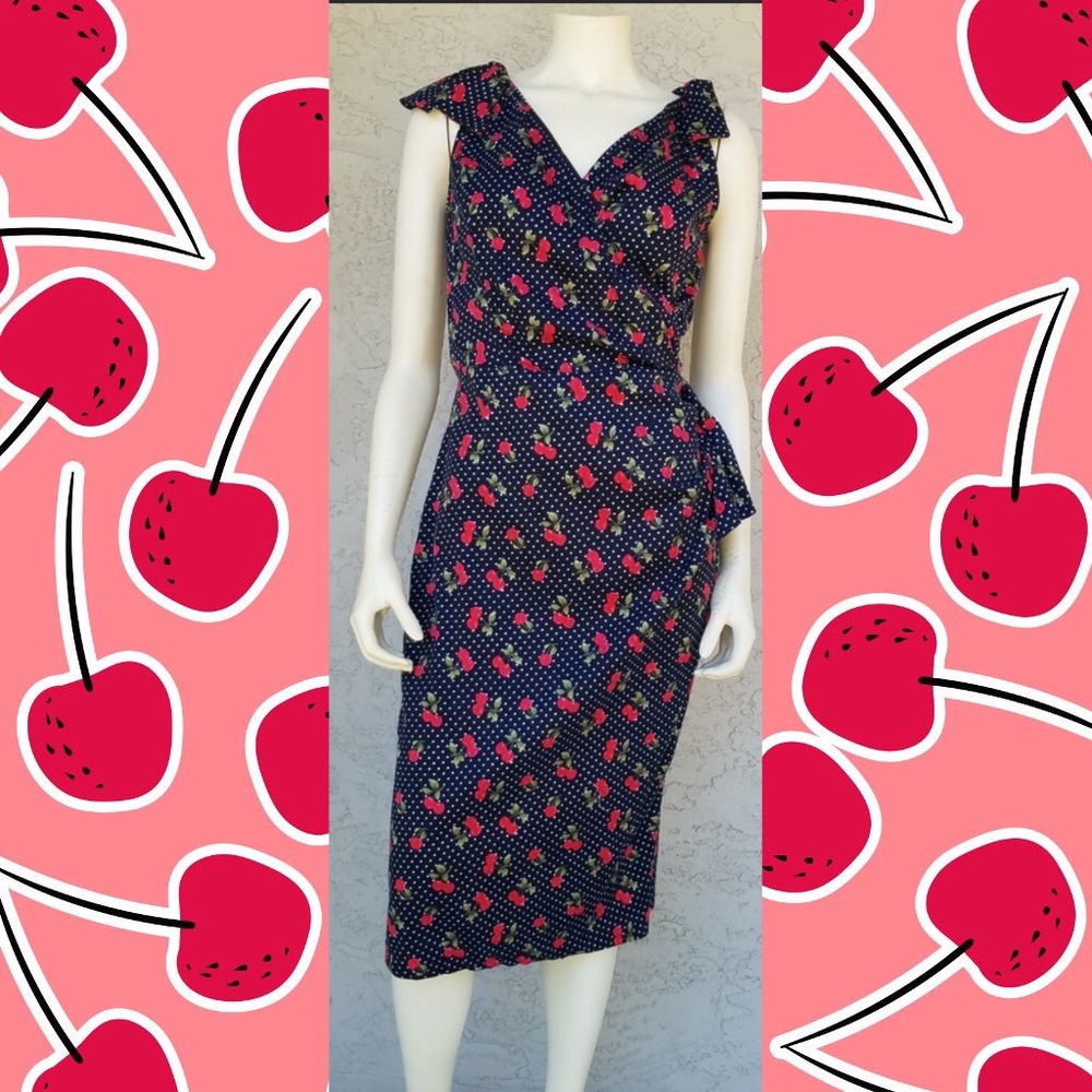 Stop Staring Small black dress w/ 🍒 cherries